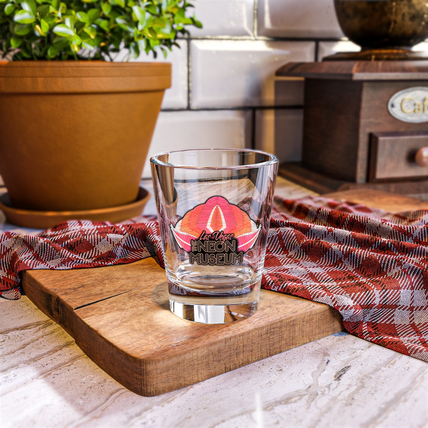 Neon Museum Flamingo Shot Glass, 1.5oz