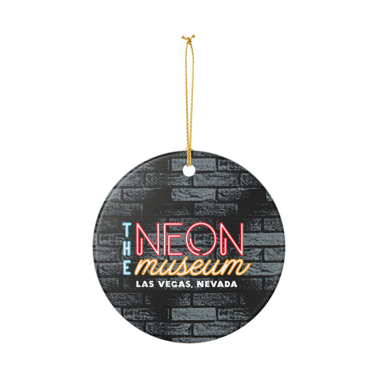 Neon Museum Brick Wall Ceramic Decoration Ornament, (1pc)