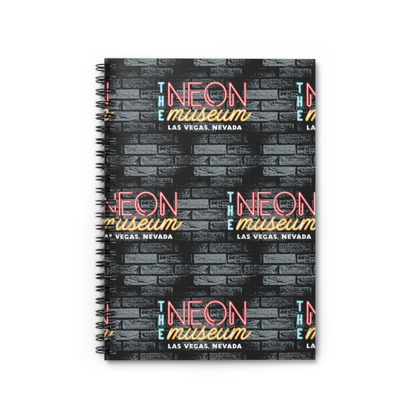 Neon Museum Brick Wall Spiral Notebook - Ruled Line