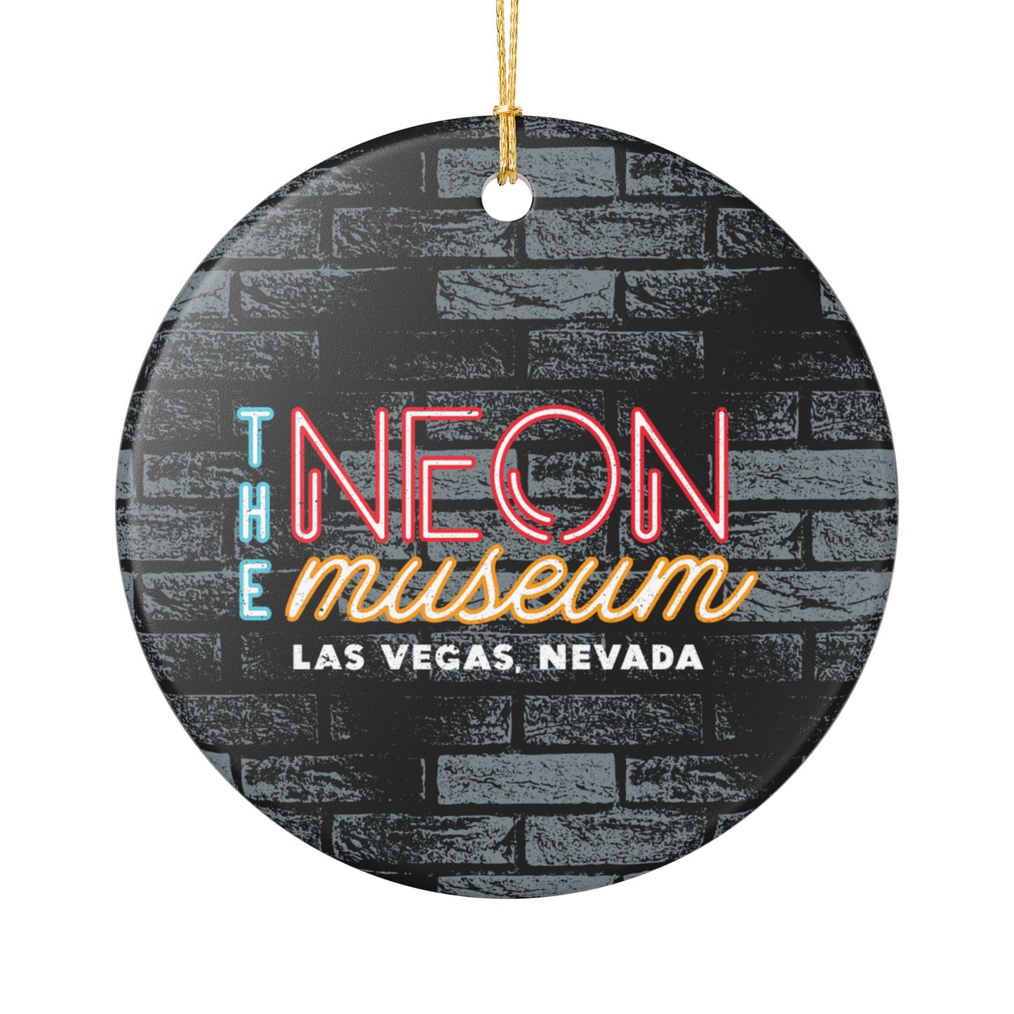 Neon Museum Brick Wall Ceramic Decoration Ornament, (1pc)