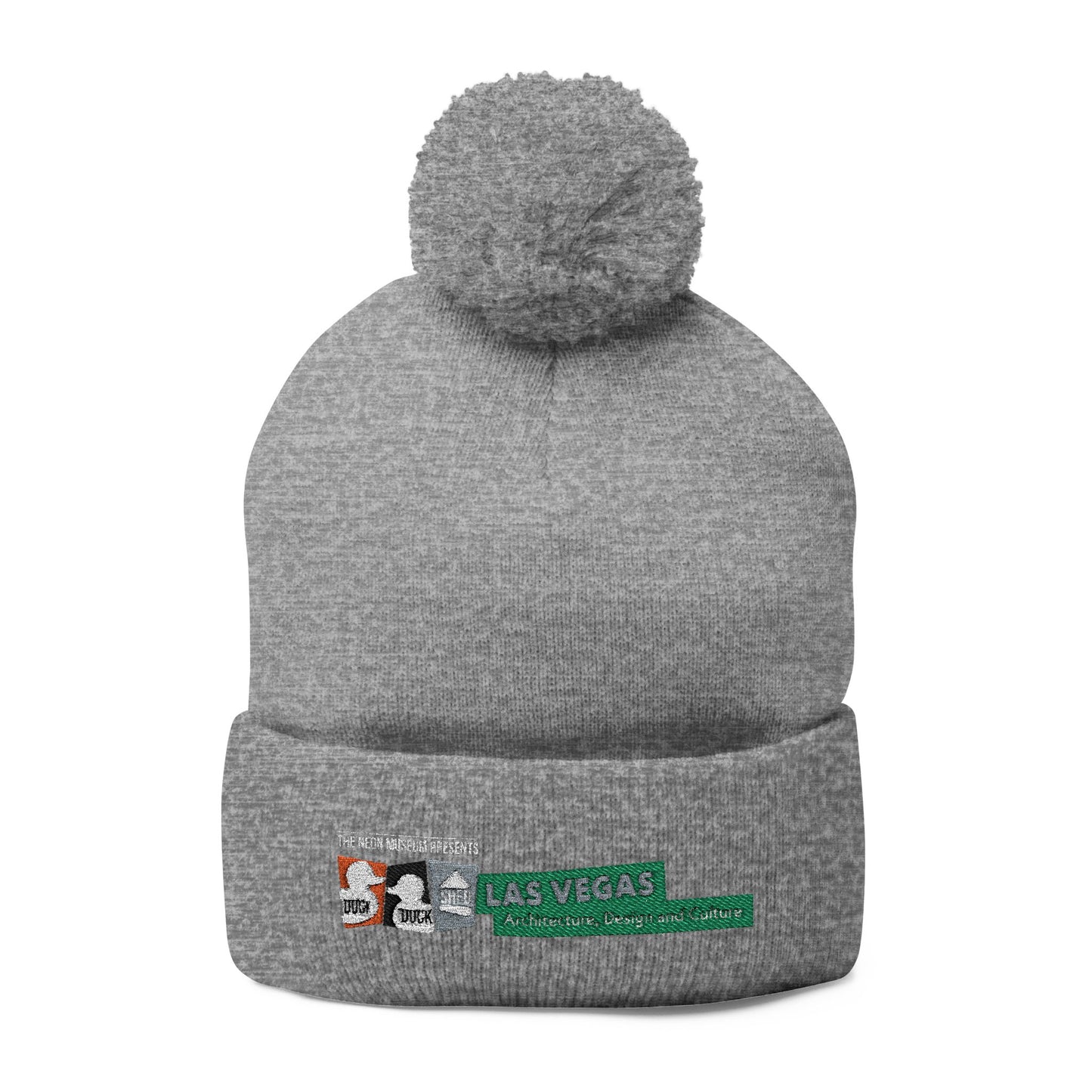 Duck Duck Shed Pom-Pom Knit Cap (Embroidery)