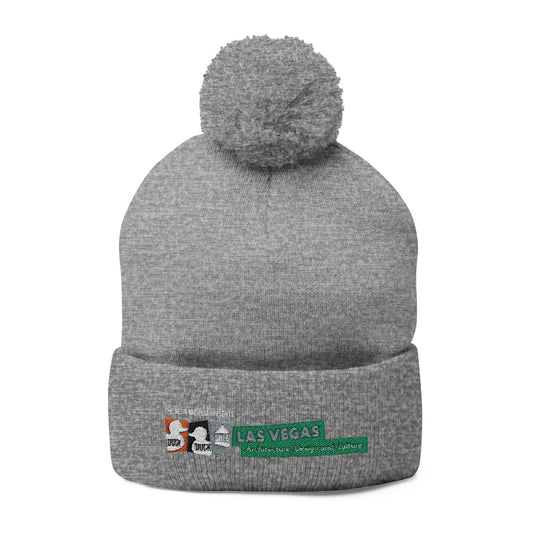 Duck Duck Shed Pom-Pom Knit Cap (Embroidery)