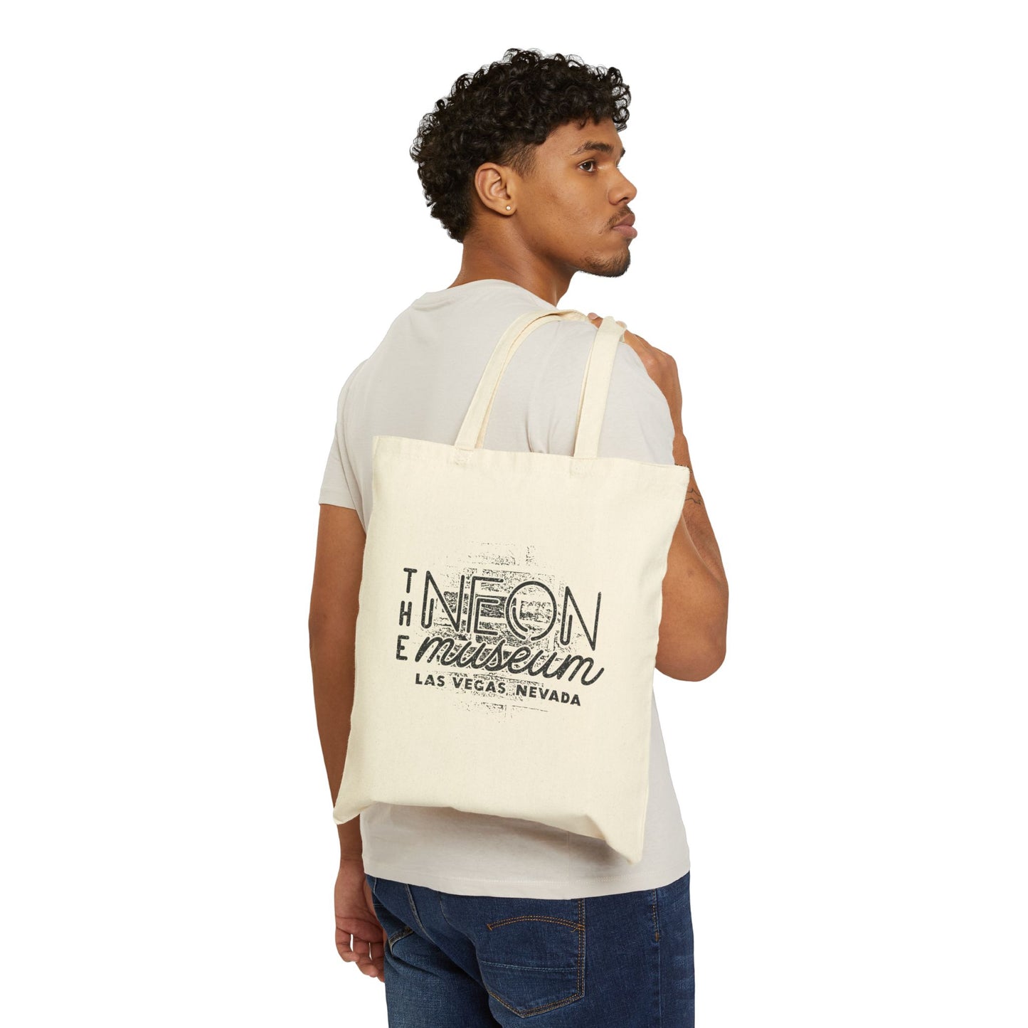 The Neon Museum Brick Wall Cotton Canvas Tote Bag