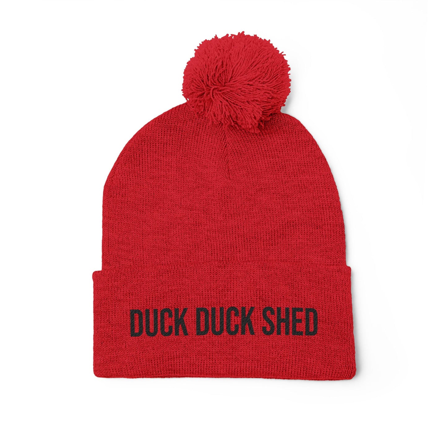 Duck Duck Shed Pom-Pom Knit Cap (Embroidery)