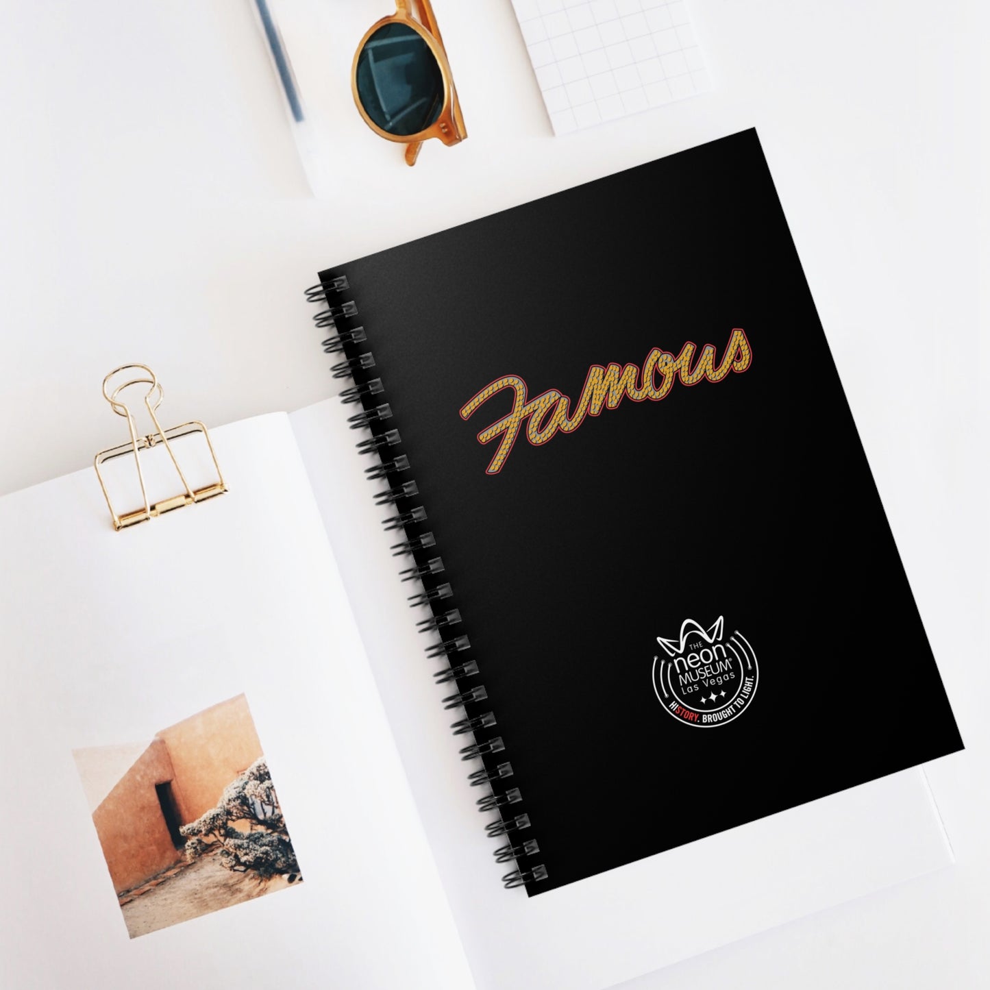 Neon Museum Famous Spiral Notebook - Ruled Line