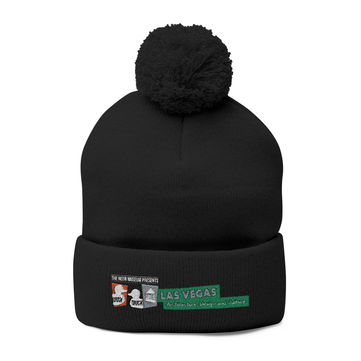 Duck Duck Shed Pom-Pom Knit Cap (Embroidery)