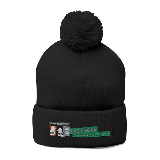 Duck Duck Shed Pom-Pom Knit Cap (Embroidery)