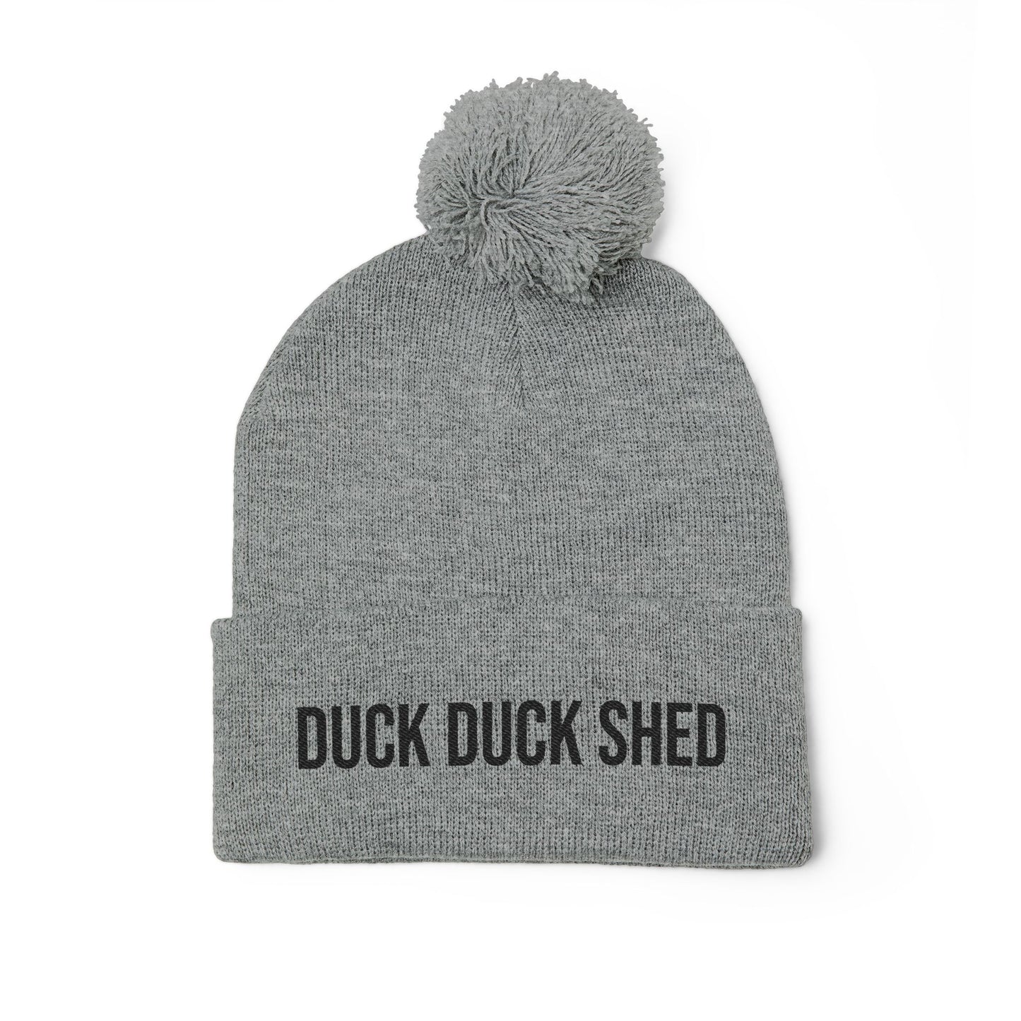 Duck Duck Shed Pom-Pom Knit Cap (Embroidery)