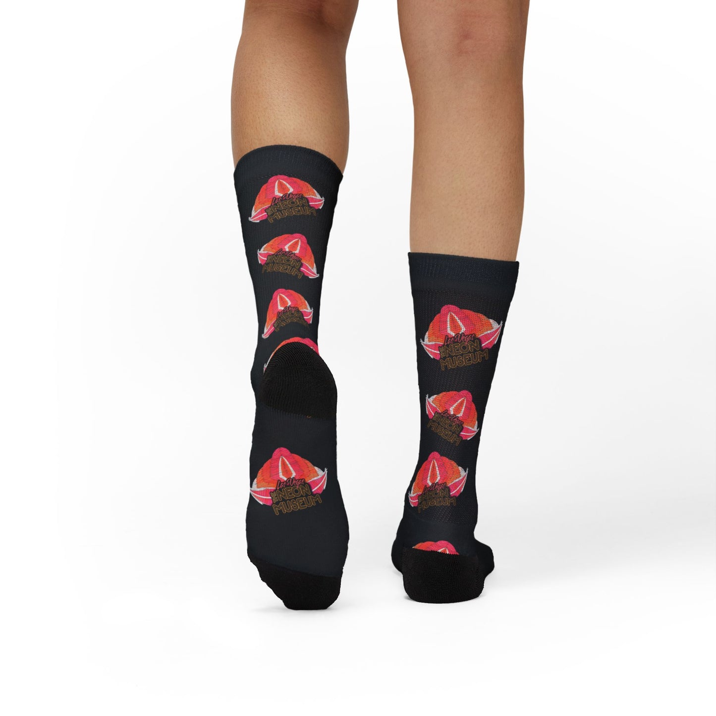Neon Museum Flamingo Sublimation Socks