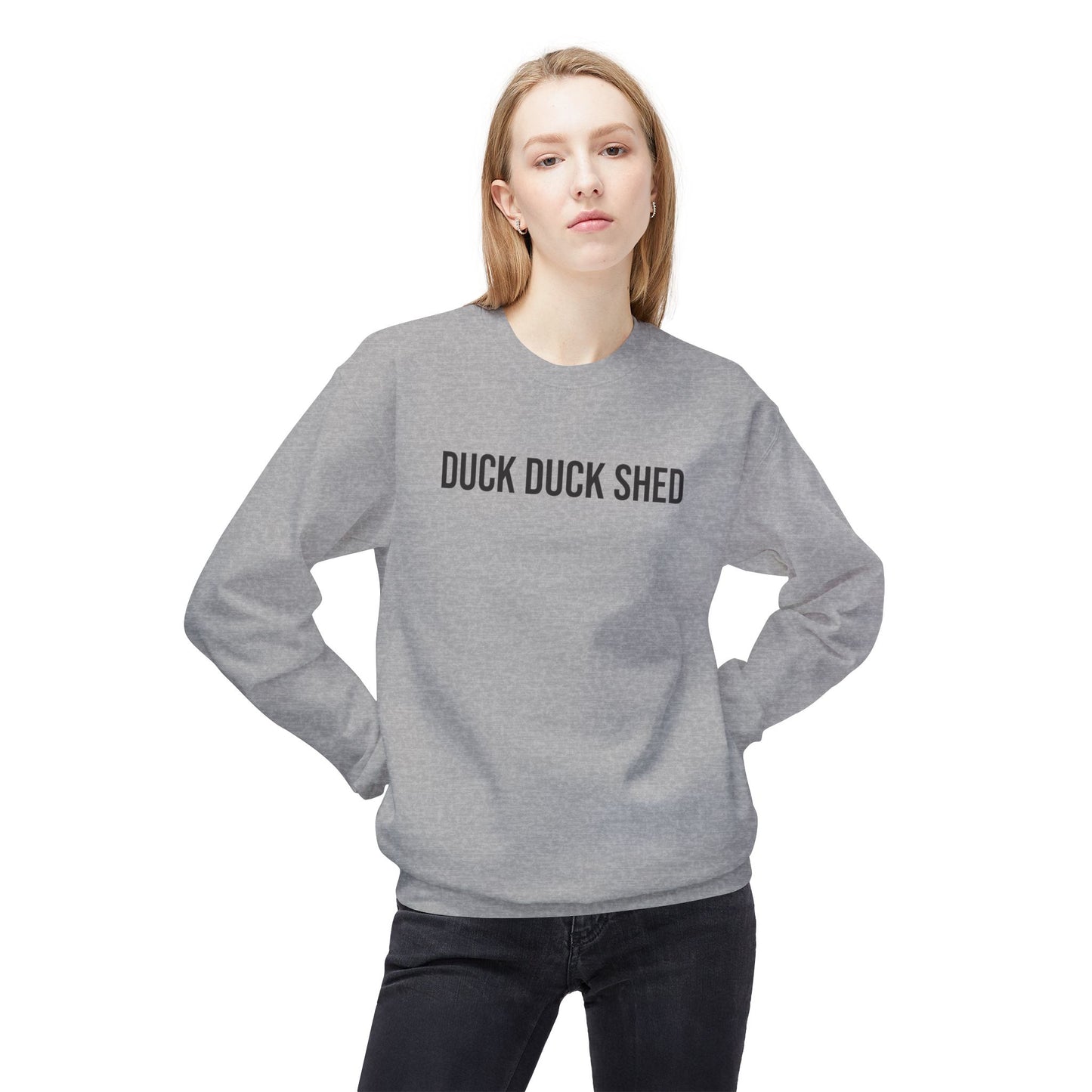 Duck Duck Shed #2 Unisex Midweight Softstyle Fleece Crewneck Sweatshirt