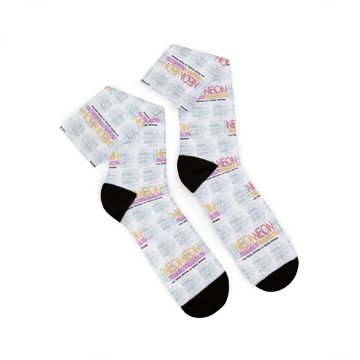 Neon Museum Brick Wall Sublimation Socks