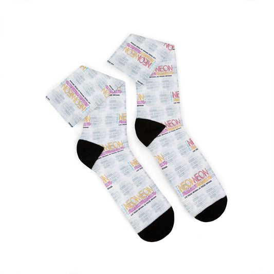 Neon Museum Brick Wall Sublimation Socks