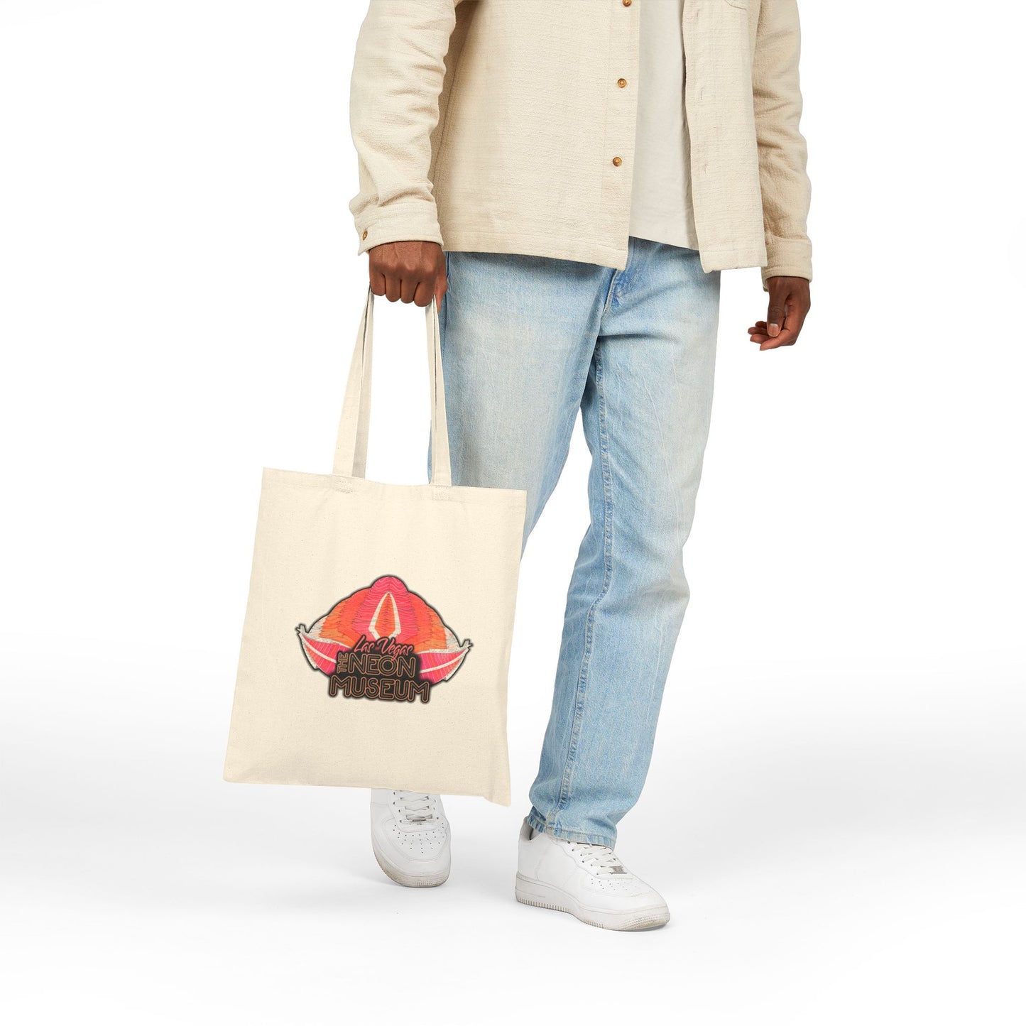 The Neon Museum Flamingo Cotton Canvas Tote Bag