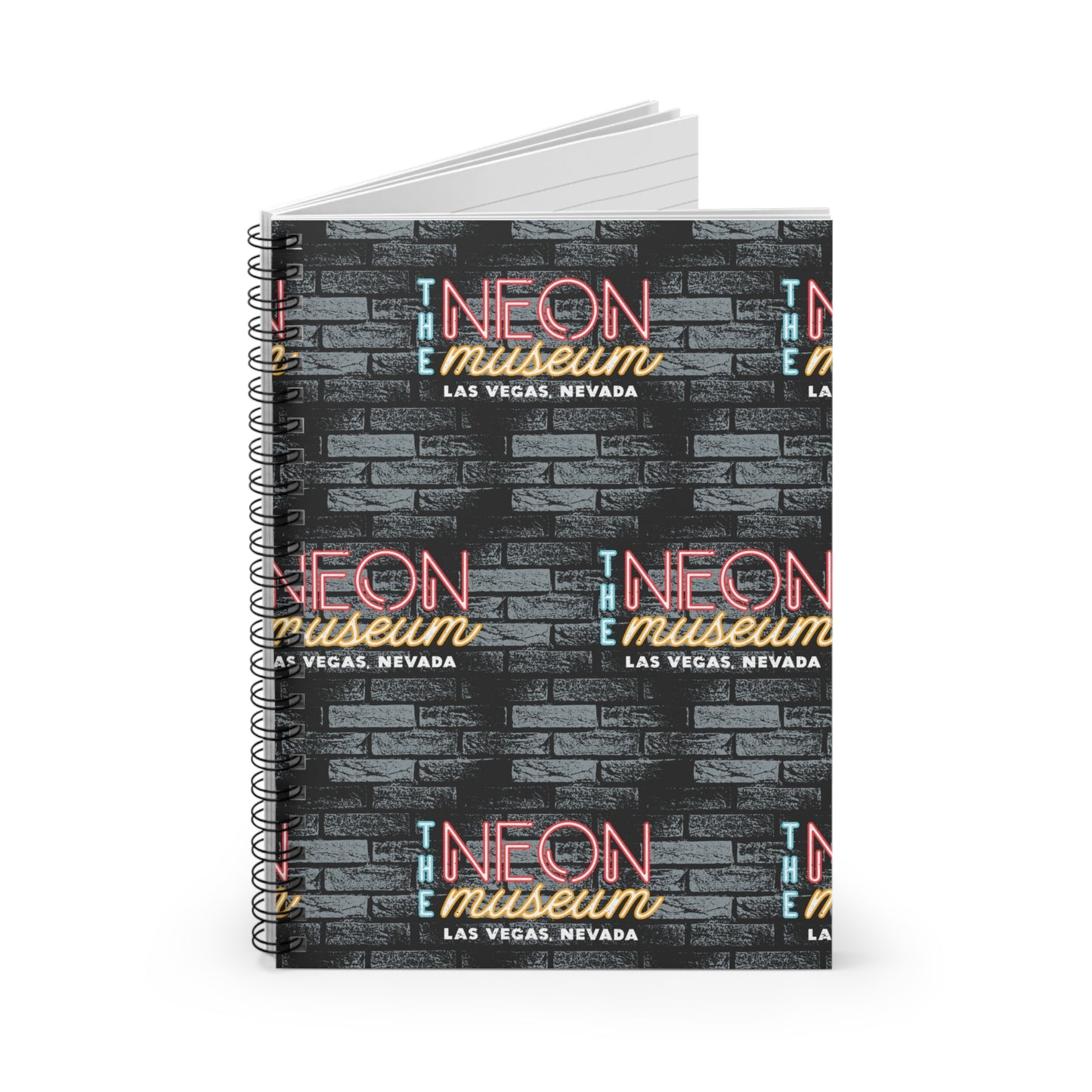Neon Museum Brick Wall Spiral Notebook - Ruled Line