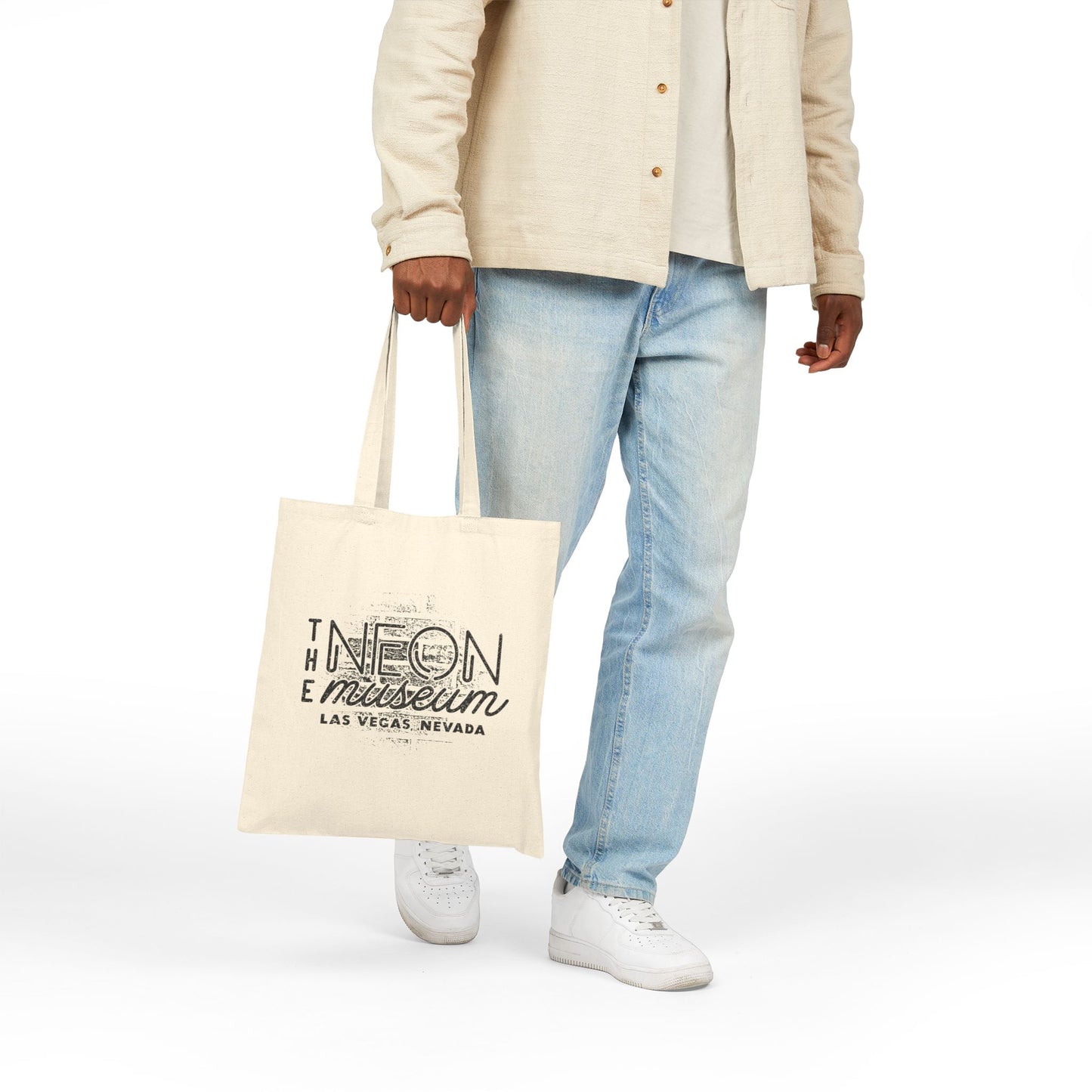 The Neon Museum Brick Wall Cotton Canvas Tote Bag