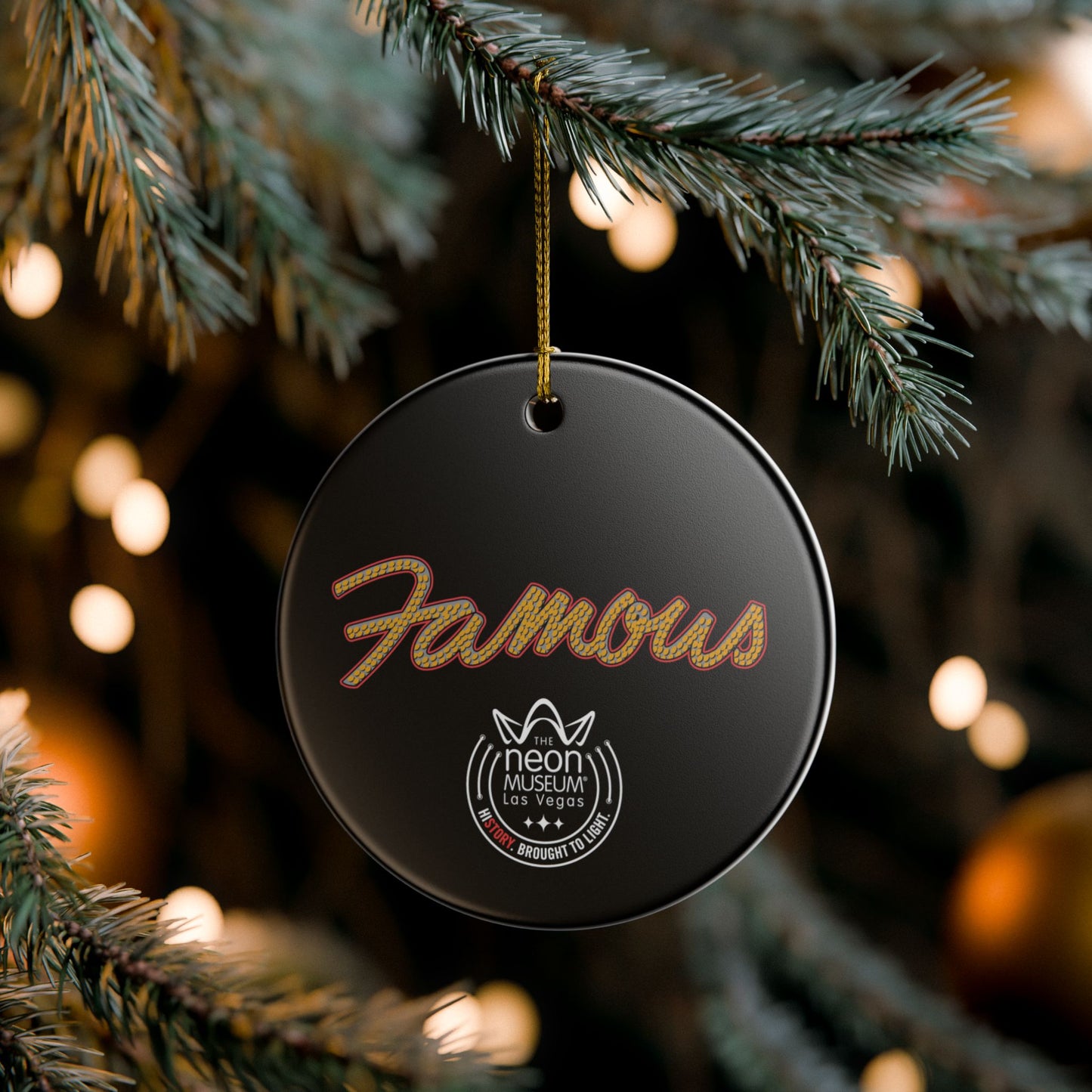 Neon Museum Famous Ceramic Decoration Ornament, (1pc)