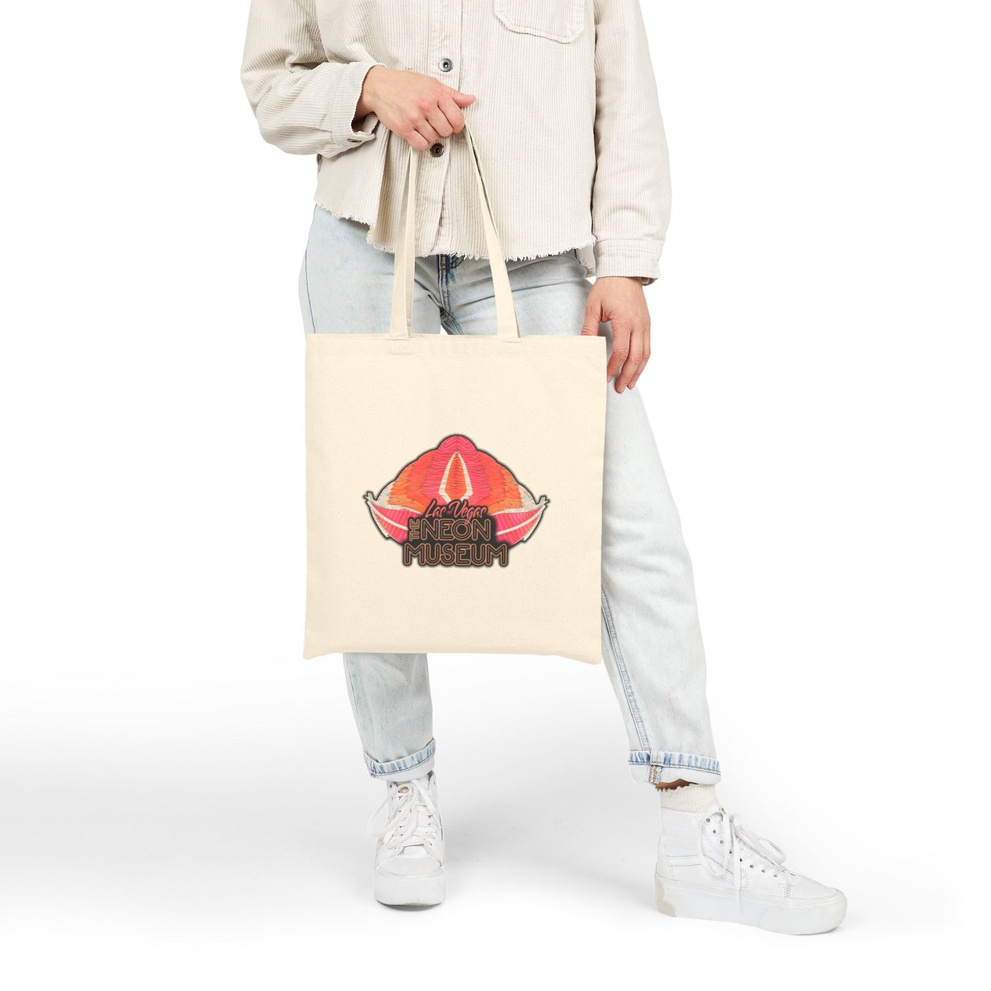 The Neon Museum Flamingo Cotton Canvas Tote Bag