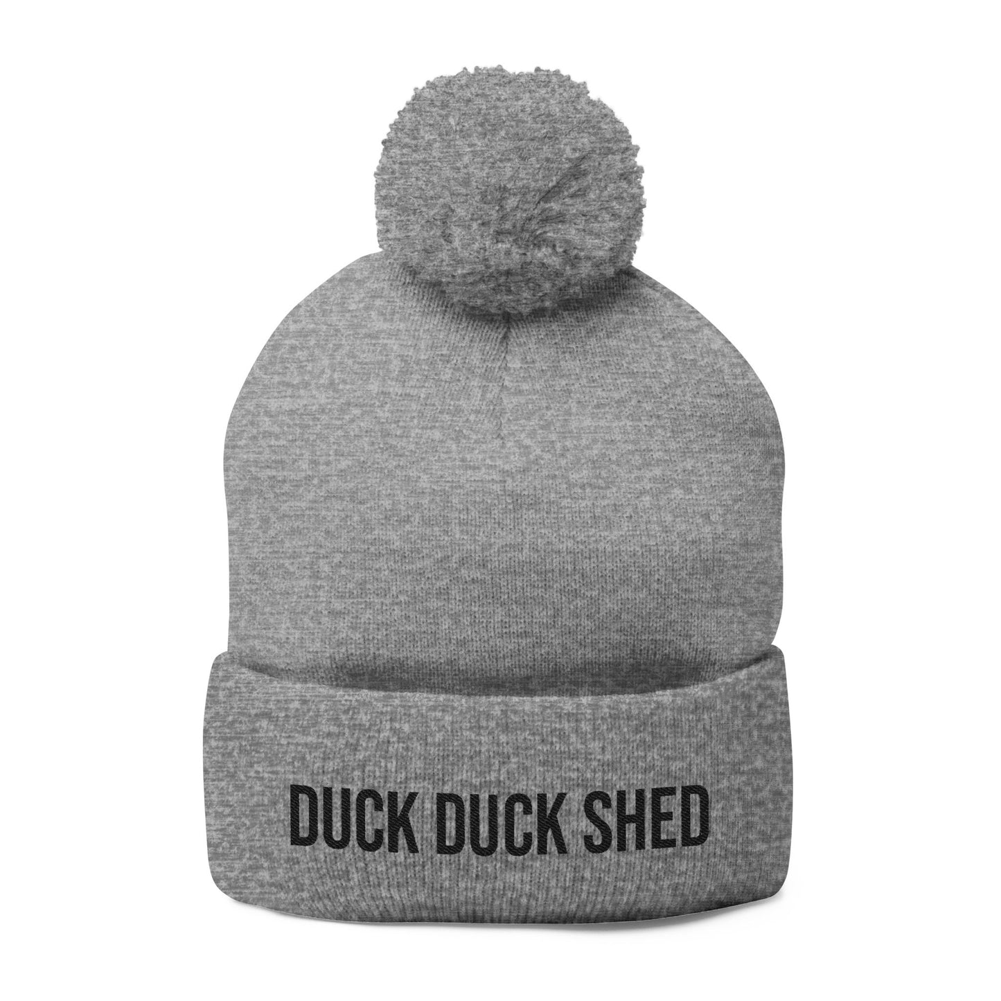 Duck Duck Shed Pom-Pom Knit Cap (Embroidery)