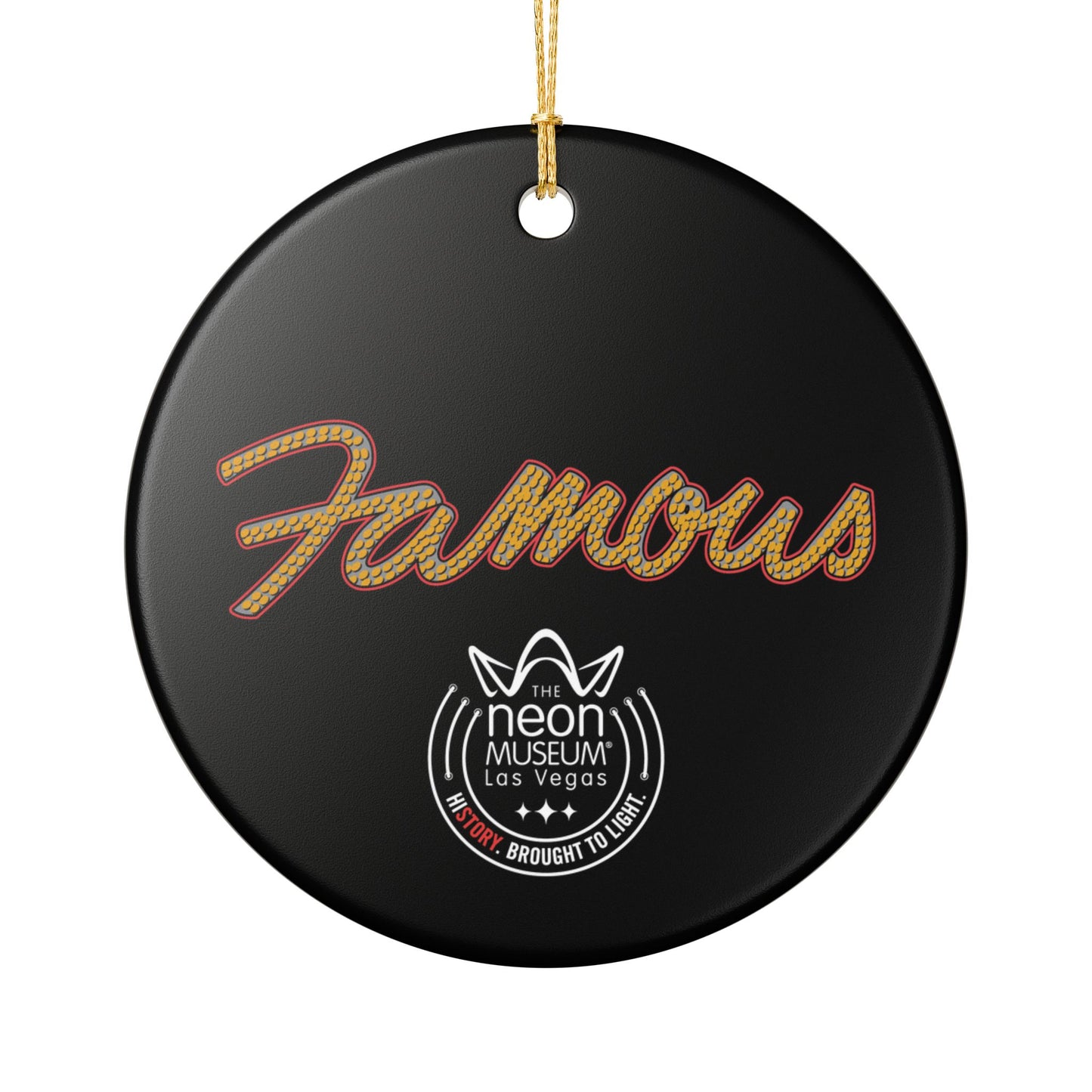 Neon Museum Famous Ceramic Decoration Ornament, (1pc)