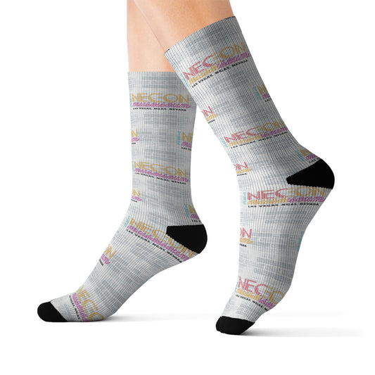 Neon Museum Brick Wall Sublimation Socks