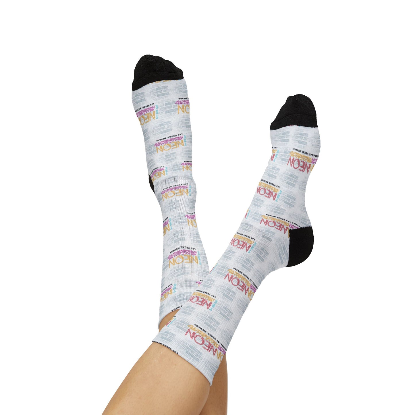 Neon Museum Brick Wall Sublimation Socks