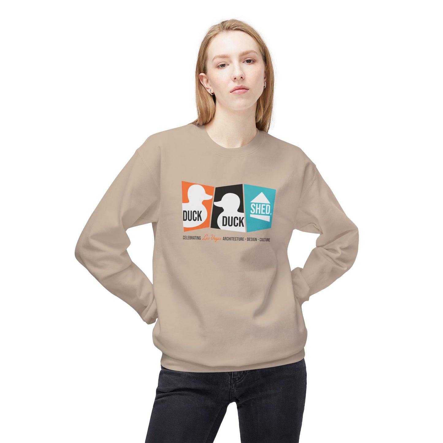 Duck Duck Shed Unisex Midweight Softstyle Fleece Crewneck Sweatshirt