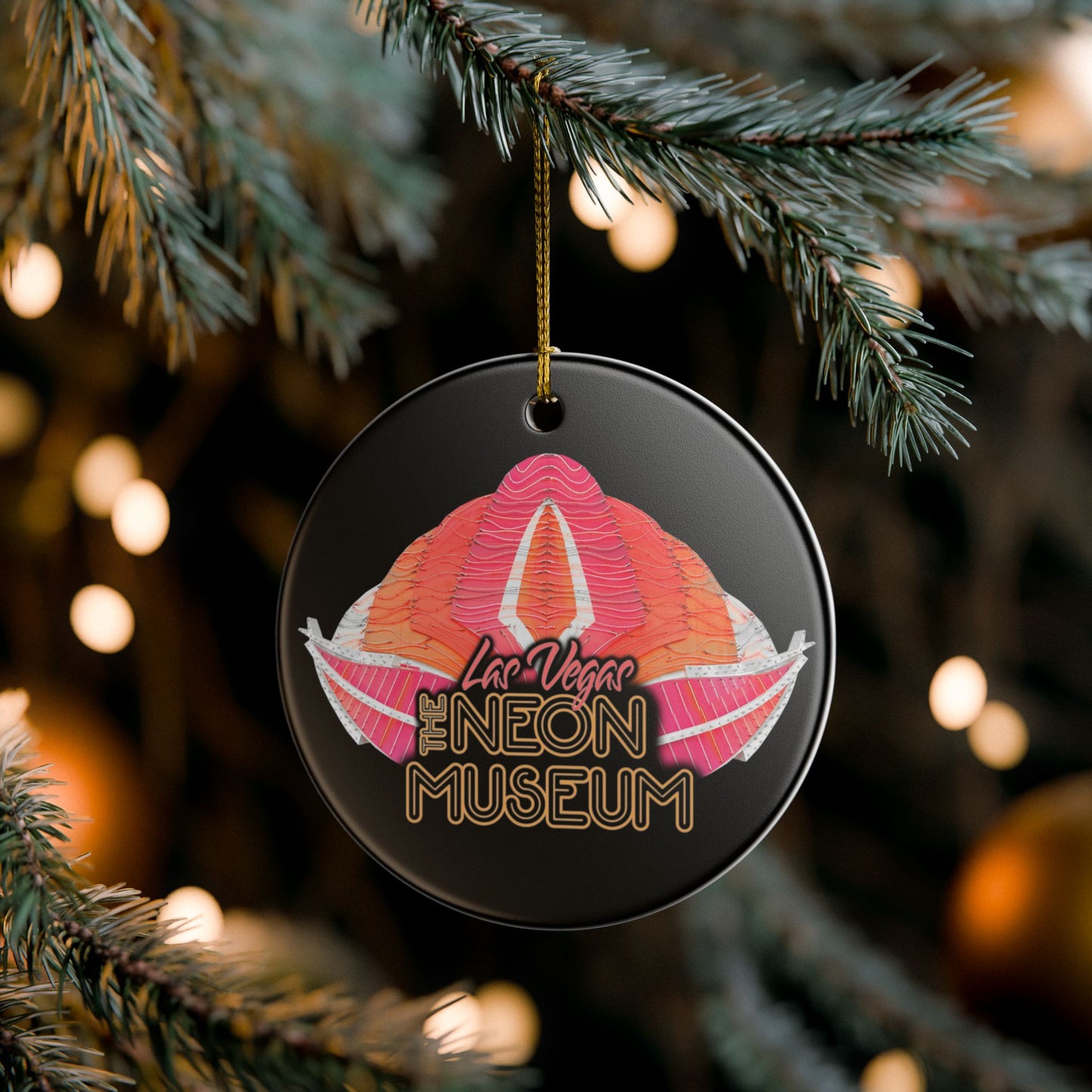 Neon Museum Flamingo Ceramic Decoration Ornament, (1pc)