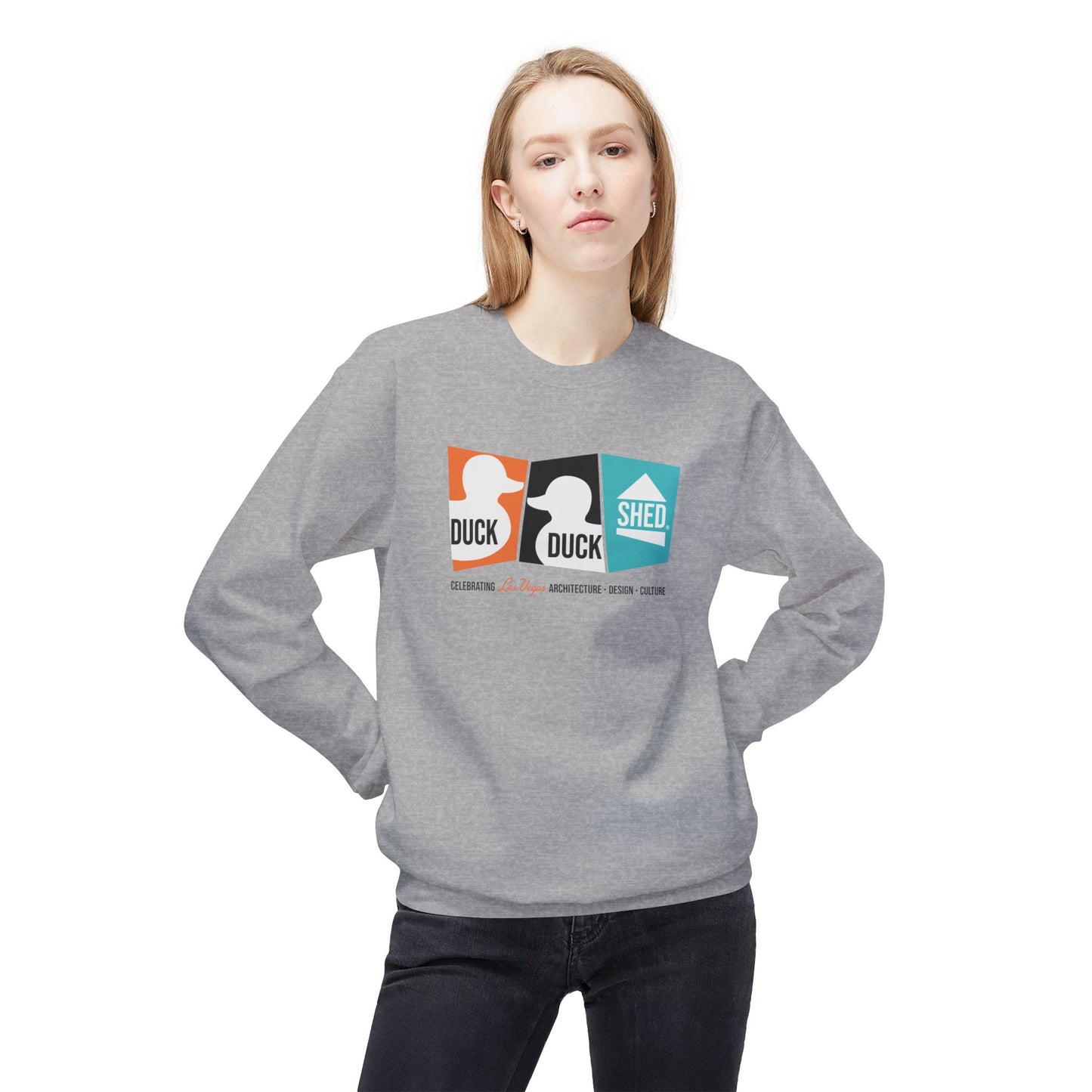 Duck Duck Shed Unisex Midweight Softstyle Fleece Crewneck Sweatshirt