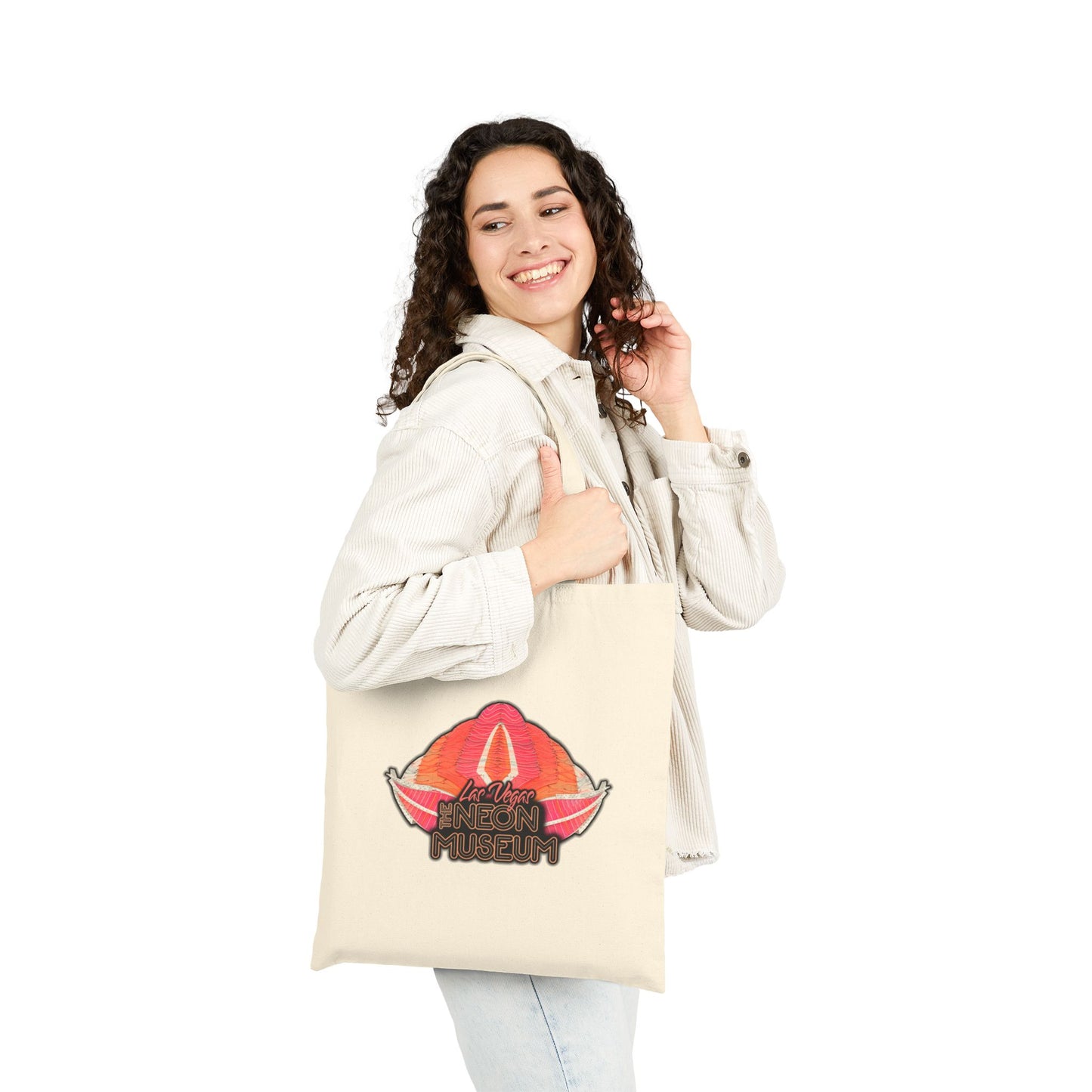 The Neon Museum Flamingo Cotton Canvas Tote Bag