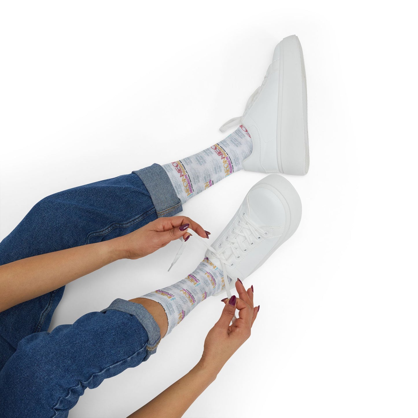 Neon Museum Brick Wall Sublimation Socks